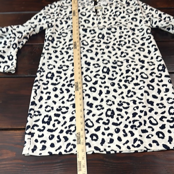 Mud Pie Black and White Leopard Long Sleeve Dress - Picture 6 of 7